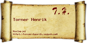 Torner Henrik névjegykártya